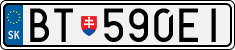 License plate of Slovakia, Cars