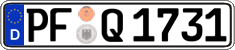 German license plate, Regular plates