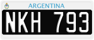 License plate of Argentina, Cars (1995, ABC 123)