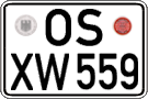 German license plate, Regular plates