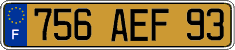 French license plate, FNI