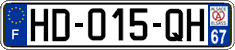 French license plate, SIV (ordinary)