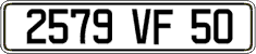 French license plate, FNI