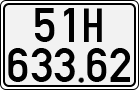 License plate of Vietnam, Cars