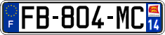 French license plate, SIV (ordinary)