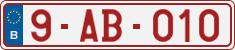 License plate of Belgium, Vanity Plates (2010)