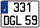 French license plate, FNI