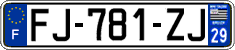 French license plate, SIV (ordinary)