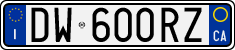 License plate of Italy, Cars (1994 year series)