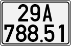 License plate of Vietnam, Cars
