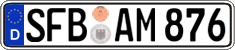 German license plate, Regular plates