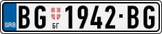 License plate of Serbia, Cars