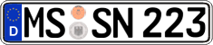 German license plate, Regular plates