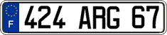 French license plate, FNI