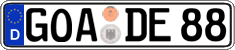 German license plate, Regular plates