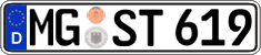 German license plate, Regular plates
