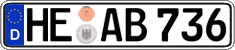 German license plate, Regular plates