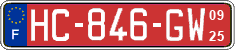 French license plate, SIV (transit plates)