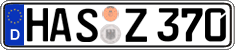 German license plate, Regular plates