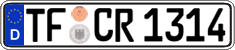 German license plate, Regular plates