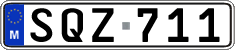 License plate of Malta, Regular plates (ABC 123)