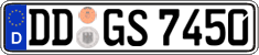 German license plate, Regular plates