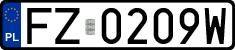 License plates of Poland, Regular car plates