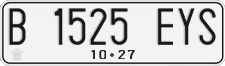 License plate of Indonesia, Regular plates