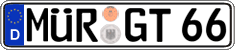 German license plate, Regular plates