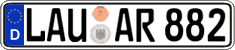 German license plate, Regular plates