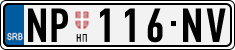 License plate of Serbia, Cars