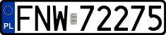 License plates of Poland, Regular car plates