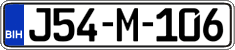 License plate of Bosnia and Herzegovina, Regular plates