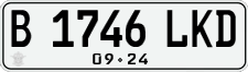 License plate of Indonesia, Regular plates