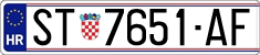 License plate of Croatia, Regular plates
