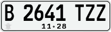 License plate of Indonesia, Regular plates
