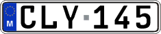License plate of Malta, Regular plates (ABC 123)