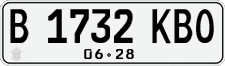 License plate of Indonesia, Regular plates