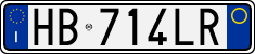 License plate of Italy, Cars (1994 year series)
