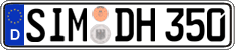 German license plate, Regular plates