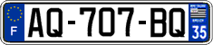 French license plate, SIV (ordinary)