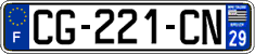 French license plate, SIV (ordinary)