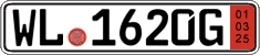 German license plate, Export transit plates