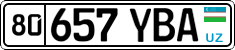 License plate of Uzbekistan, Organizations