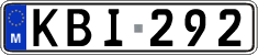 License plate of Malta, Regular plates (ABC 123)