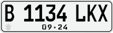 License plate of Indonesia, Regular plates