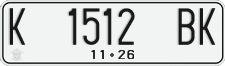 License plate of Indonesia, Regular plates