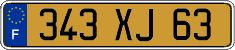 French license plate, FNI