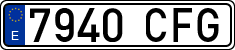 License plates of Spain, Ordinary (2000)