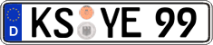 German license plate, Regular plates